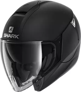 "Shark Citycruiser Blank" atviras motociklininko šalmas juodas matinis M-1