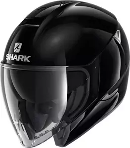 Capacete de motociclista aberto Shark Citycruiser Blank preto brilhante S - HE1920E-BLK-S