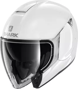 Shark Citycruiser Blank offener Motorradhelm weiß XS