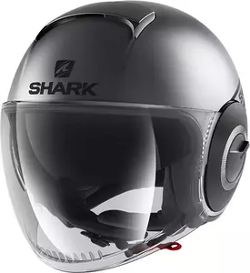 Shark Nano Street Neon pilkos/juodos spalvos atviras motociklininko šalmas L - HE2840E-AKK-L