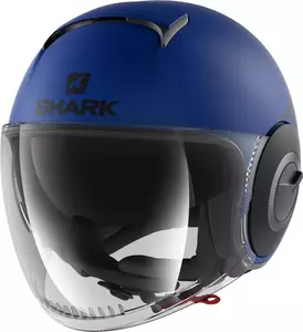 Shark Nano Street Neon kék/fekete nyitott motoros sisak M-1