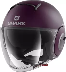 Shark Nano Street Neon opengezicht motorhelm maroon/grijs S-1