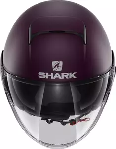 Motocyklová prilba Shark Nano Street Neon s otvorenou tvárou bordová/šedá M-2