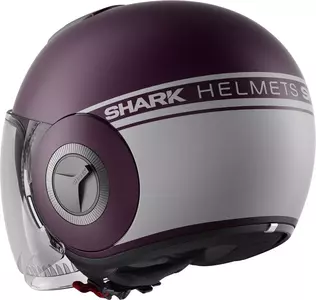 Shark Nano Street Neon motorcykelhjelm med åbent ansigt rødbrun/grå M-3