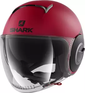 Shark Nano Street Neon rød/sort åben motorcykelhjelm XS-1