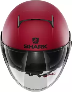 Shark Nano Street Neon červená/čierna otvorená motocyklová prilba M-2