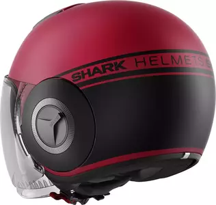 Shark Nano Street Neon raudonos/juodos spalvos atviras motociklininko šalmas M-3