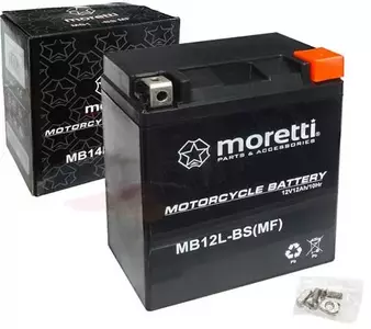 Akumulator żelowy 12V 12 Ah AGM Gel MB12L-BS YB12L-BS Moretti  - AKUMOR043