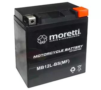Moretti 12V 12 Ah AGM želejas akumulators MB12L-BS YB12L-BS-3