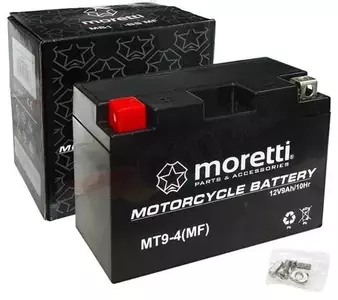 Gelbatterij 12V 9 Ah AGM Gel MT9-4 YT9-4 Moretti - AKUMOR042