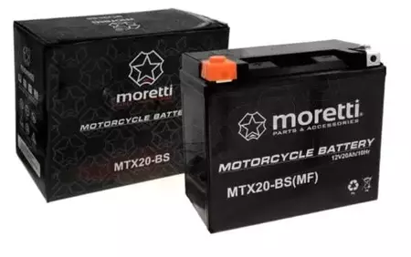 AGM Gel 12V 20 Ah MTX20-BS YTX20-BS Moretti-batteri - AKUYTX20-BSXMOR000