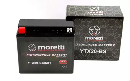 AGM gelová baterie 12V 20 Ah MTX20-BS YTX20-BS Moretti-4
