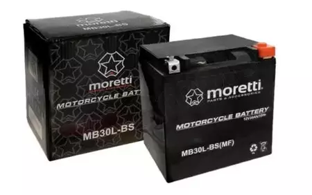 AGM MB30L-BS 12V 30 Ah Moretti-batteri - AKUMOR033
