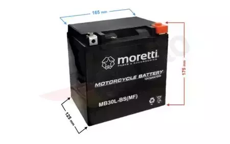 Akumulator żelowy AGM MB30L-BS 12V 30 Ah Moretti-3