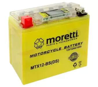 Akumulator AGM żelowy 12V 10 Ah Moretti AGM Gel 12V YTX12-BS ze wskaźnikiem