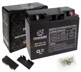 Batterie gel Moretti pour tondeuse OT 12V 18 Ah - AKUMOR002