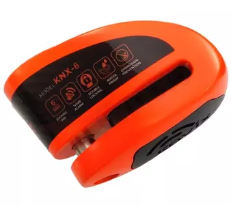 Kovix KNX6 zámek brzdového kotouče neonově oranžový-4