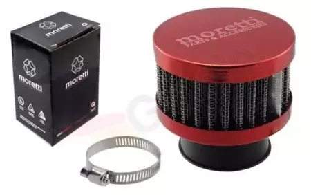 Filtro de aire cónico rojo diámetro 34 mm Moretti-1
