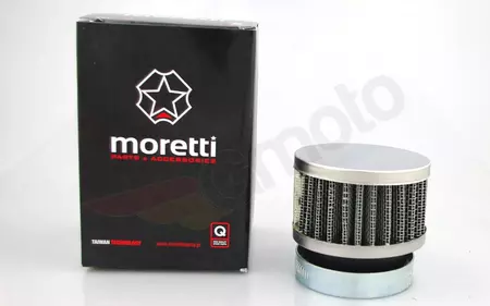 Zilver conisch luchtfilter diameter 38 mm Moretti - FPSWP38TTP004