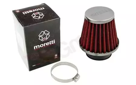 Filtro de aire cónico plateado 41mm Moretti