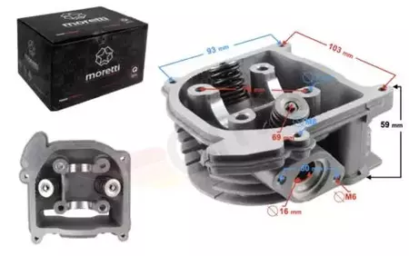 Moretti 4T 50cc 139QMB tête sans valve de recirculation valves longues-2
