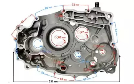 Basamento motore destro Barton Classic 125-3