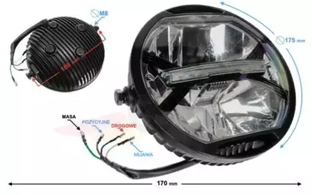 Lampa przód - reflektor LED Moretti-2