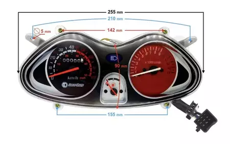 Tæller - speedometer Barton Falcon til indsprøjtning - LICZNZ018