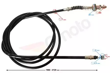 Cable de freno trasero con motor GY6 210cm Moretti-2