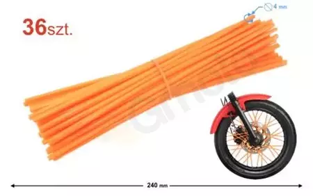 MX Spoke-pyöräkorkit oranssi 36 kpl-2