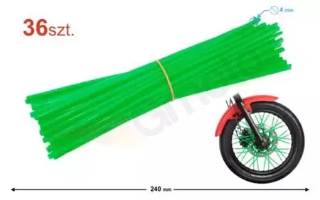 MX Spoke vihreät pyöränkorkit 36 kpl-2