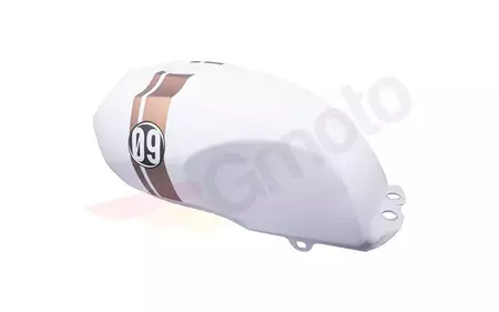 Δεξαμενή καυσίμου λευκό Barton Cafe Racer 125 - ZPAZNZ012