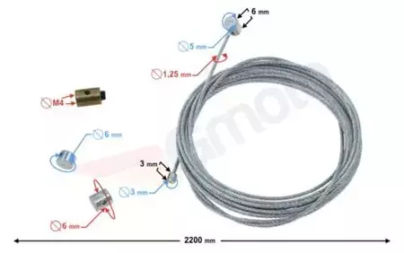 Kit de reparare a cablului de gaz Moretti-2