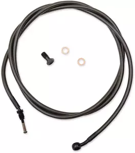 La Choppers Midnight 38 cm - 43 cm оплетен кабел за съединител от неръждаема стомана - LA-8054C16M