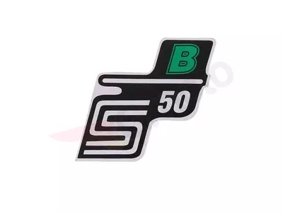 Schriftzug S50 B Folie / Aufkleber grün Simson S50
