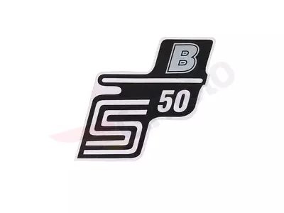 S50 B strieborná nálepka Simson S50