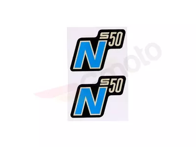 S50N zwart en blauw Simson stickers