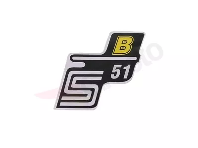 S51 B keltainen Simson S51 tarra