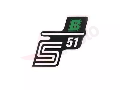 Schriftzug S51 B Folie / Aufkleber grün Simson S51