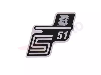 S51 B sølv Simson S51 klistermærke