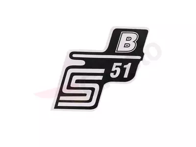 S51 B valkoinen Simson S51 -tarra