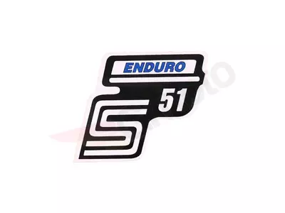 S51 Enduro sininen Simson S51-tarra