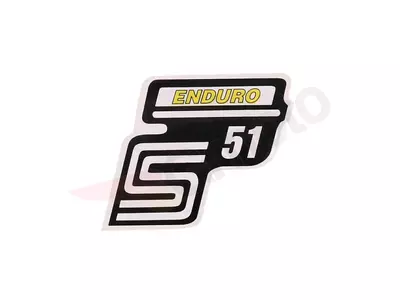 Schriftzug S51 Enduro Folie / Aufkleber gelb Simson S51