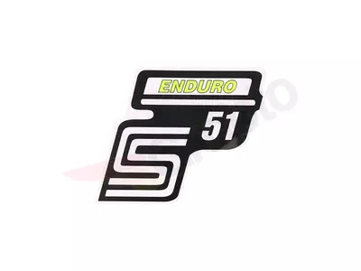 Schriftzug S51 Enduro Folie / Aufkleber neongelb Simson S51