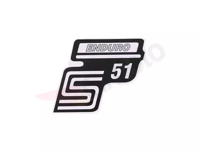 S51 Enduro hõbedane Simson S51 kleebis
