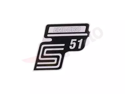 Autocolante Enduro S51 branco Simson S51