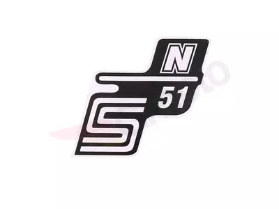 S51 N autocolant alb Simson S51