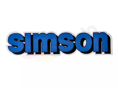 Schriftzug Simson Folie / Aufkleber Tank blau, schwarz Simson S51