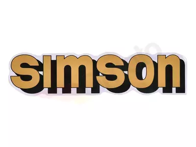 Schriftzug Simson Folie / Aufkleber Tank gold, schwarz Simson S51