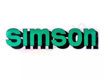 Schriftzug Simson Folie / Aufkleber Tank grün, schwarz Simson S51